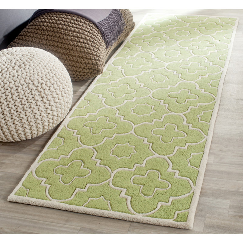 Carolene Hand Tufted Wool Geometric Rug, Runner 2'3" x 7'