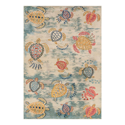 Tapis beige à motif animalier Vargas