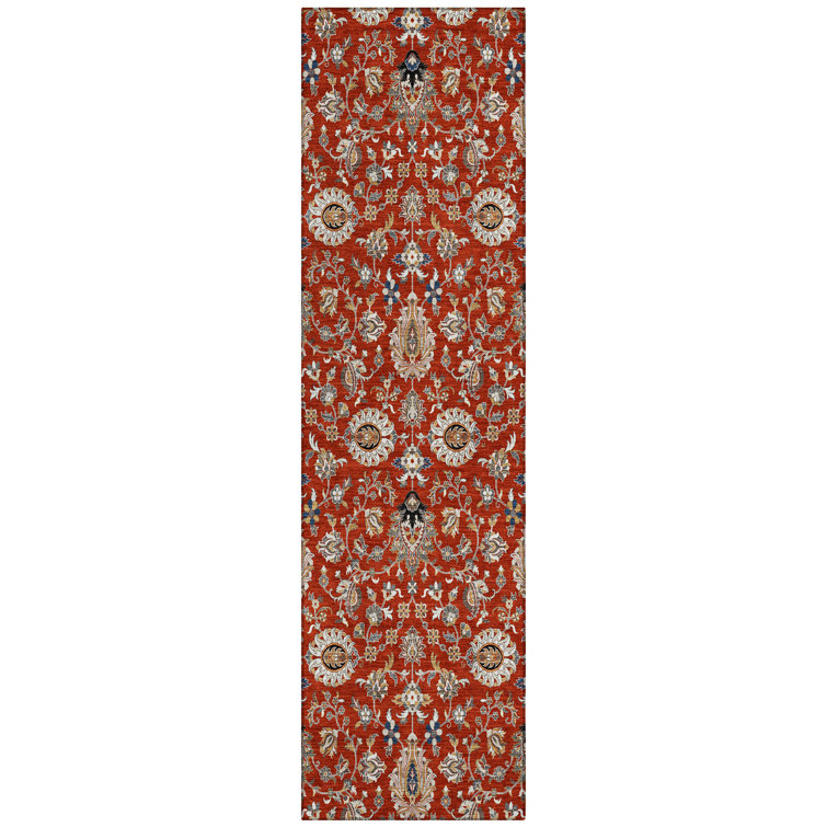 Machine Washable Indoor/Outdoor Husby ACN2192 Global Rug