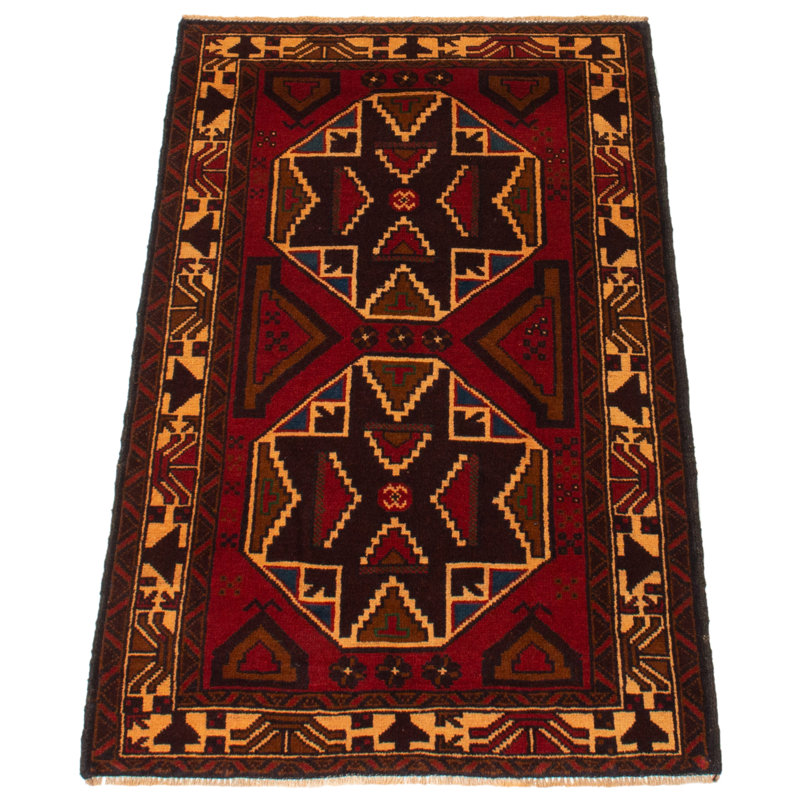 Tapis rouge foncé Lynnisha 2 pi 9 po x 4 pi 8 po