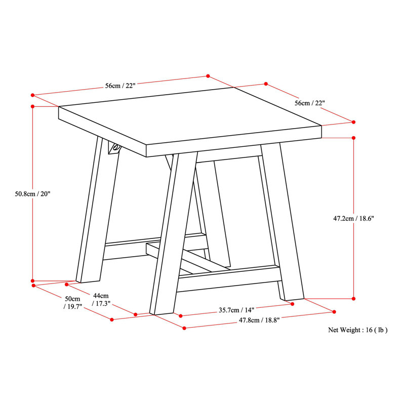 Modern - End Table - Distressed Grey