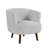 Modern Upholstered Armchair and Ottoman Set with Tapered Wood Legs, Gray – Diana by Pipp & Liv-1765028847