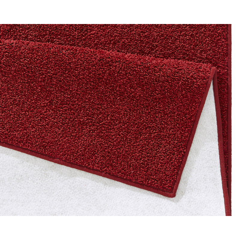 Pure Tufted Red Rug, Runner 80 x 300 cm