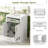 24"W Freestanding Single Vanity with Ceramic Sink Top and Drawers-2072372767