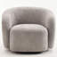 Fauteuil demi-tonneau pivotant rembourré Munehito-986386221
