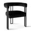 Ensemble de table de salle à manger pour 6 personnes avec table ovale et 6 chaises rembourrées en velours-100882827-100882826