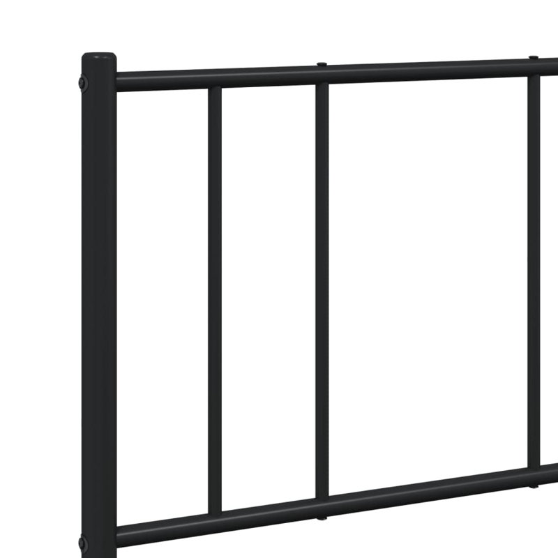Lokesh Metal Bed, Black, 140 x 190cm