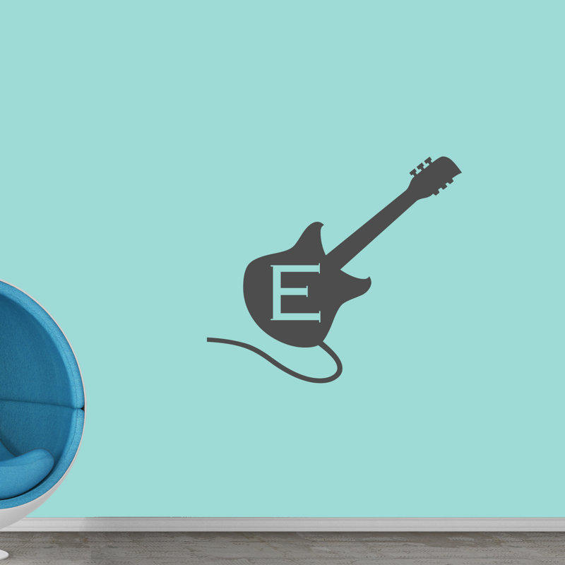 Adhésif décoratif guitare personnalisée, Oui, Gris foncé