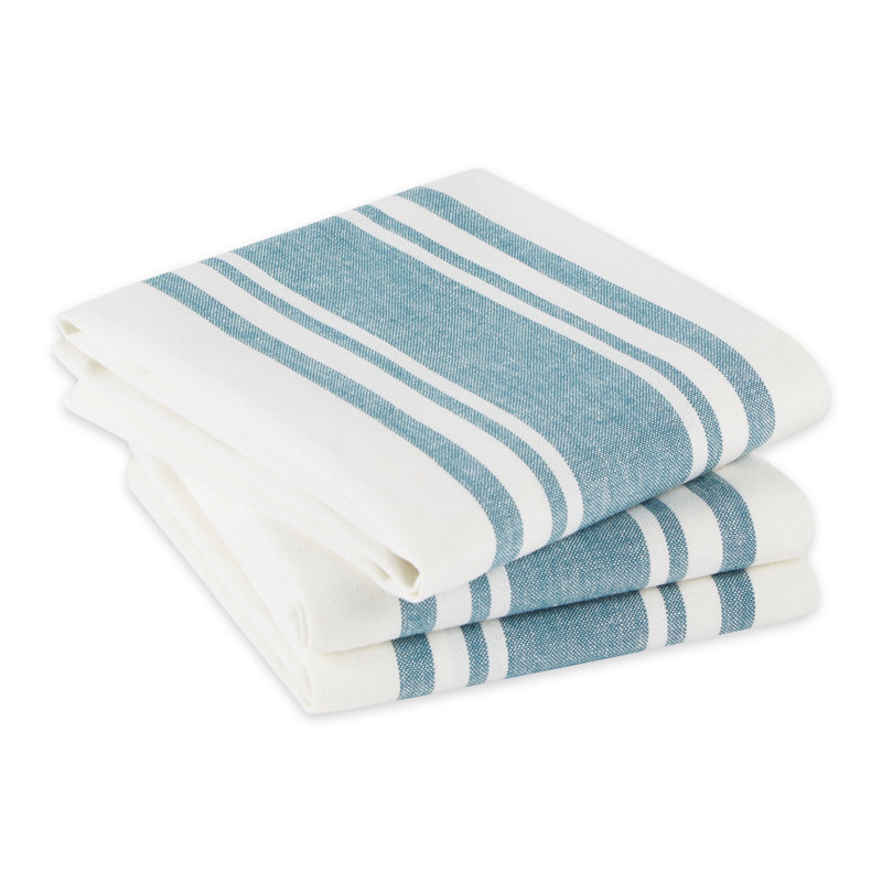 Ensemble de linge à vaisselle, Bleu / blanc