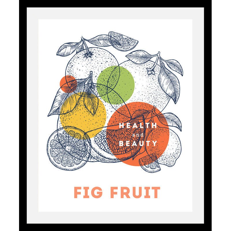 Fig Fruit - Single Picture Frame Print, 70cm H x 50cm W