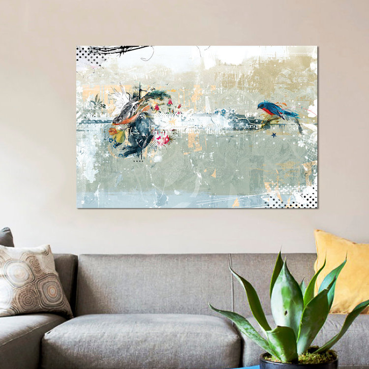 « birdalicious », reproduction sur toile, H 12 po x l 18 po x P 1,5 po, Toile tendue