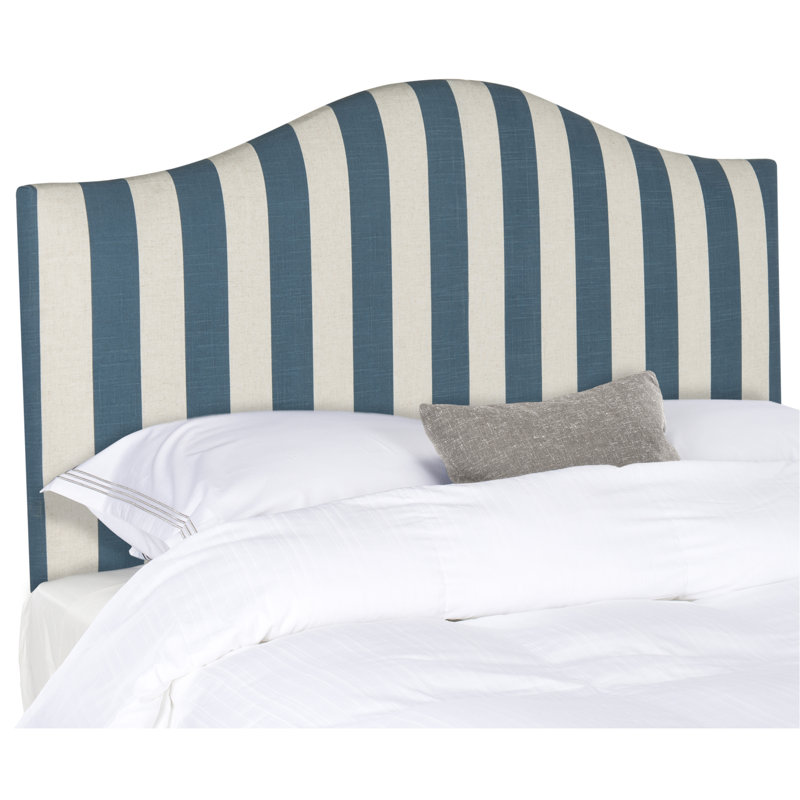Little Deer Isle Upholstered Headboard, Navy/White, Full