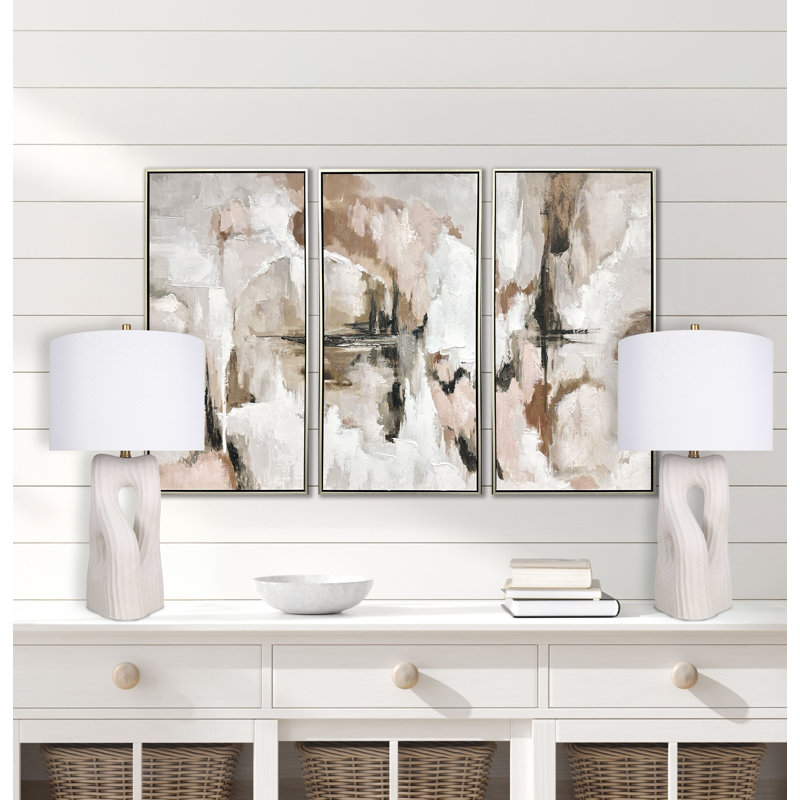 Lampe de table Eclipse Harmony - Céramique blanche - Ensemble de 2