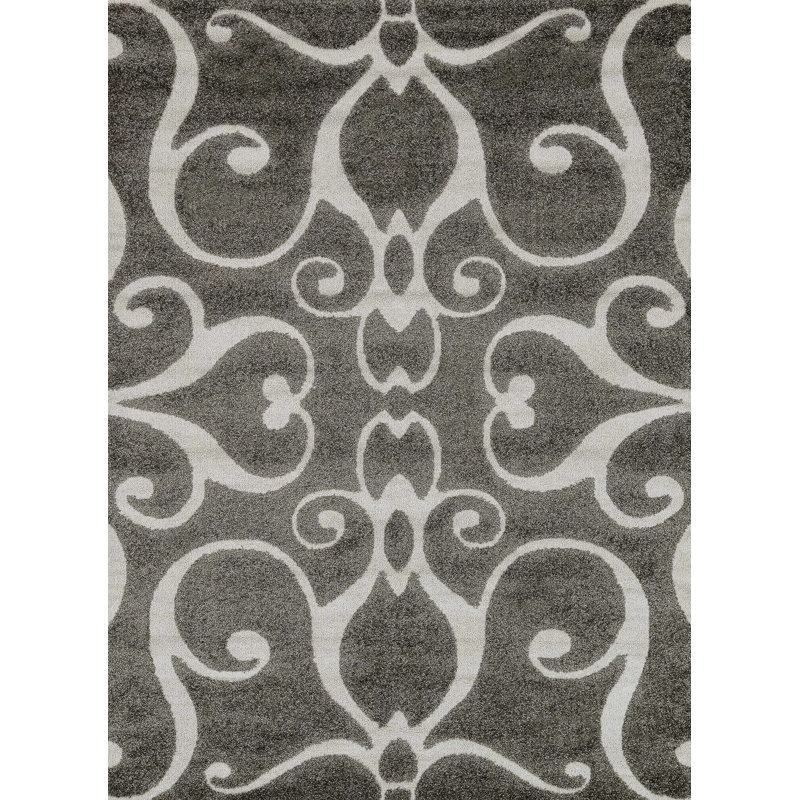 Tapis à motif géométrique gris Glastonbury, Rectangle 5 pi 3 po x 7 pi 7 po