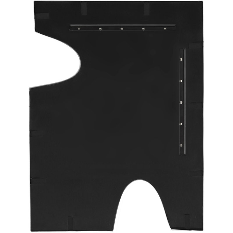Soleil Bulow Rectangle Wall Mirror, Black/Silver, 48" x 36"