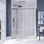 Porte de douche pivotante en chrome l 60 po x H 72 po-118786388