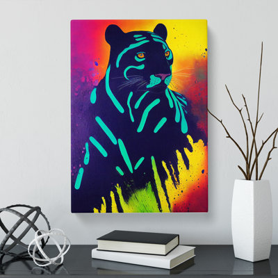 Panther Hydrodipped - Wrapped Canvas