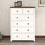 Commode en bois rustique avec 6 tiroirs, armoire de rangement pour chambre à coucher