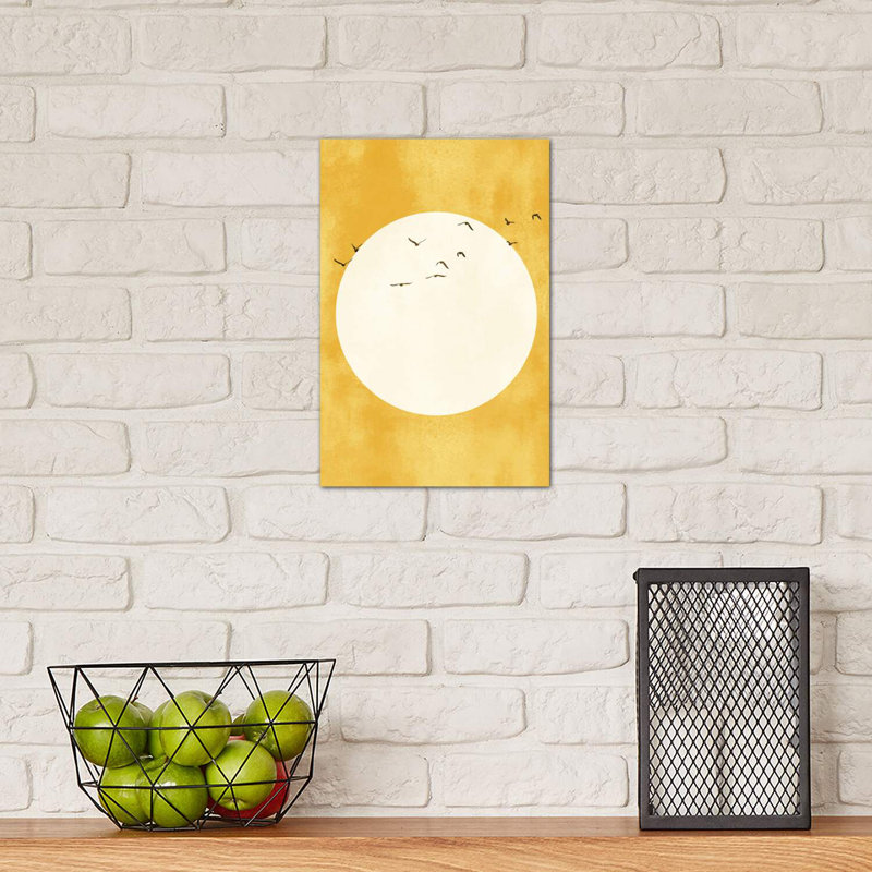 Golden Sunshine 1 Piece Wrapped Canvas Wall Art, 20.32 cm H x 30.48 cm W