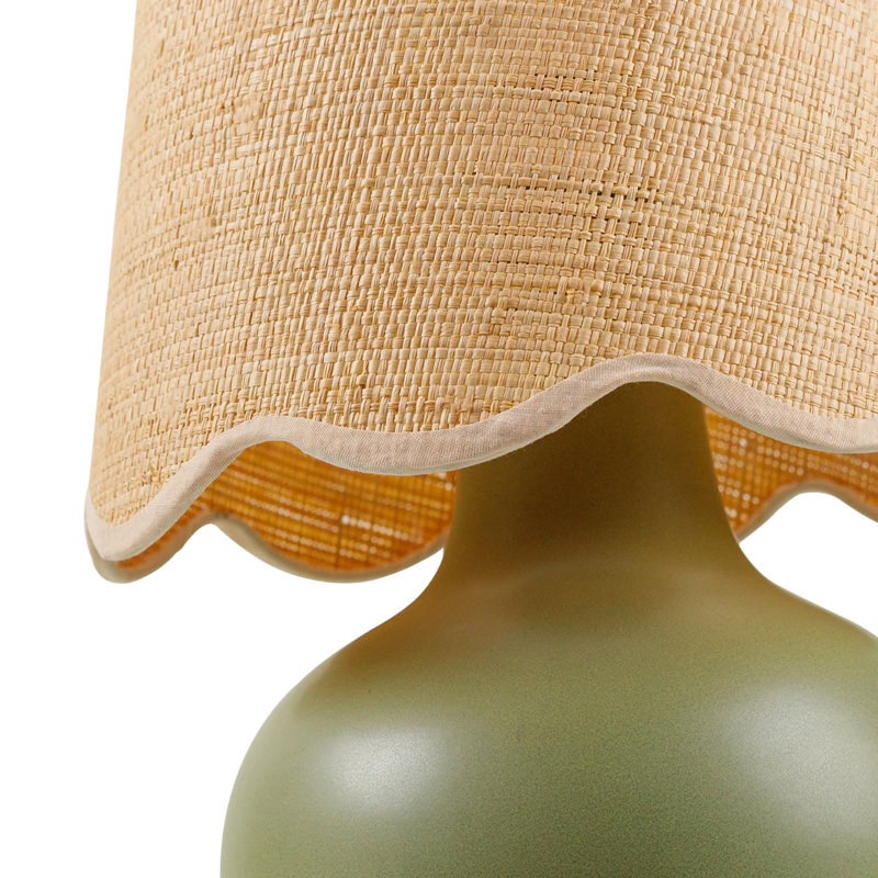 Lampe Momsen, Kaki, H 13 po x l 8 po x P 8 po, Naturel