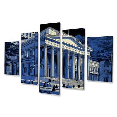 Blueprint Of Washington Architecture - Washington Wall Art Living Room - 5 Panels