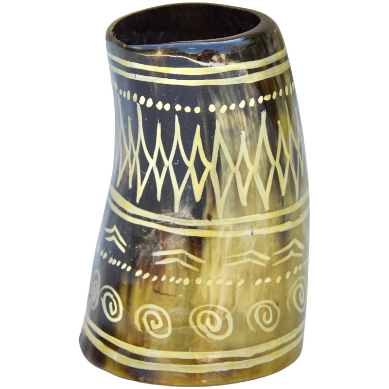 West-African Hand Painted Abstract Decorative Object