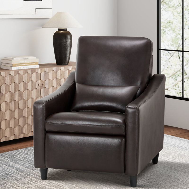 Canapé inclinable électrique en cuir respirant - Fauteuil inclinable électrique avec chargeur USB et appui-tête réglable