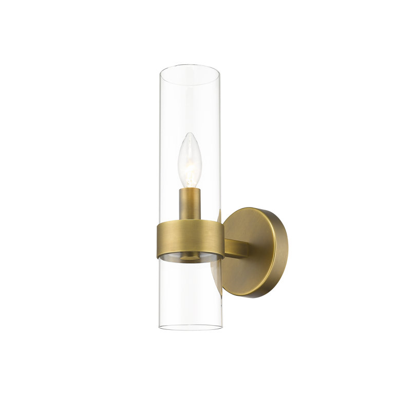 Haden Candle Wall Light, Rubbed Brass