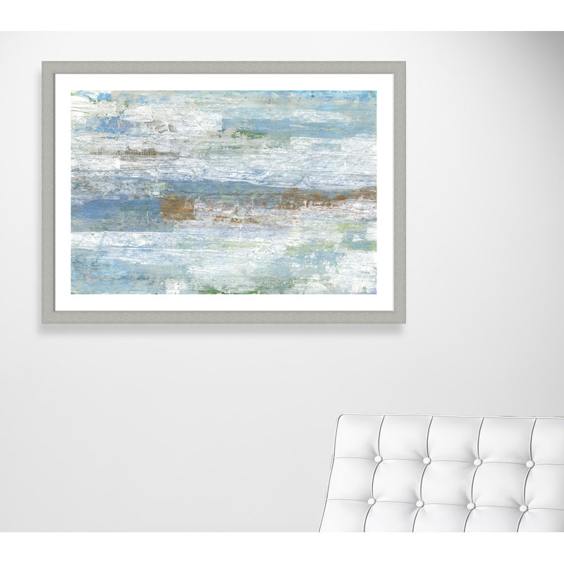 Blue Dreams' Framed Print, Brushed Silver