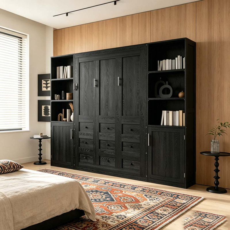Grand lit escamotable, Noir