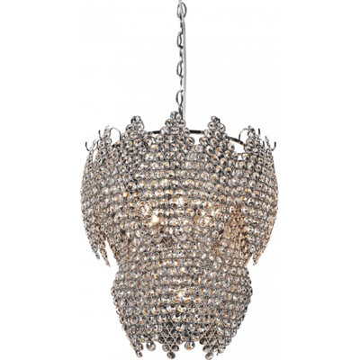 Lustre en cristal à 6 ampoules Clifton