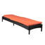 Chaise longue réglable en osier avec coussin, chaise longue de patio inclinable
