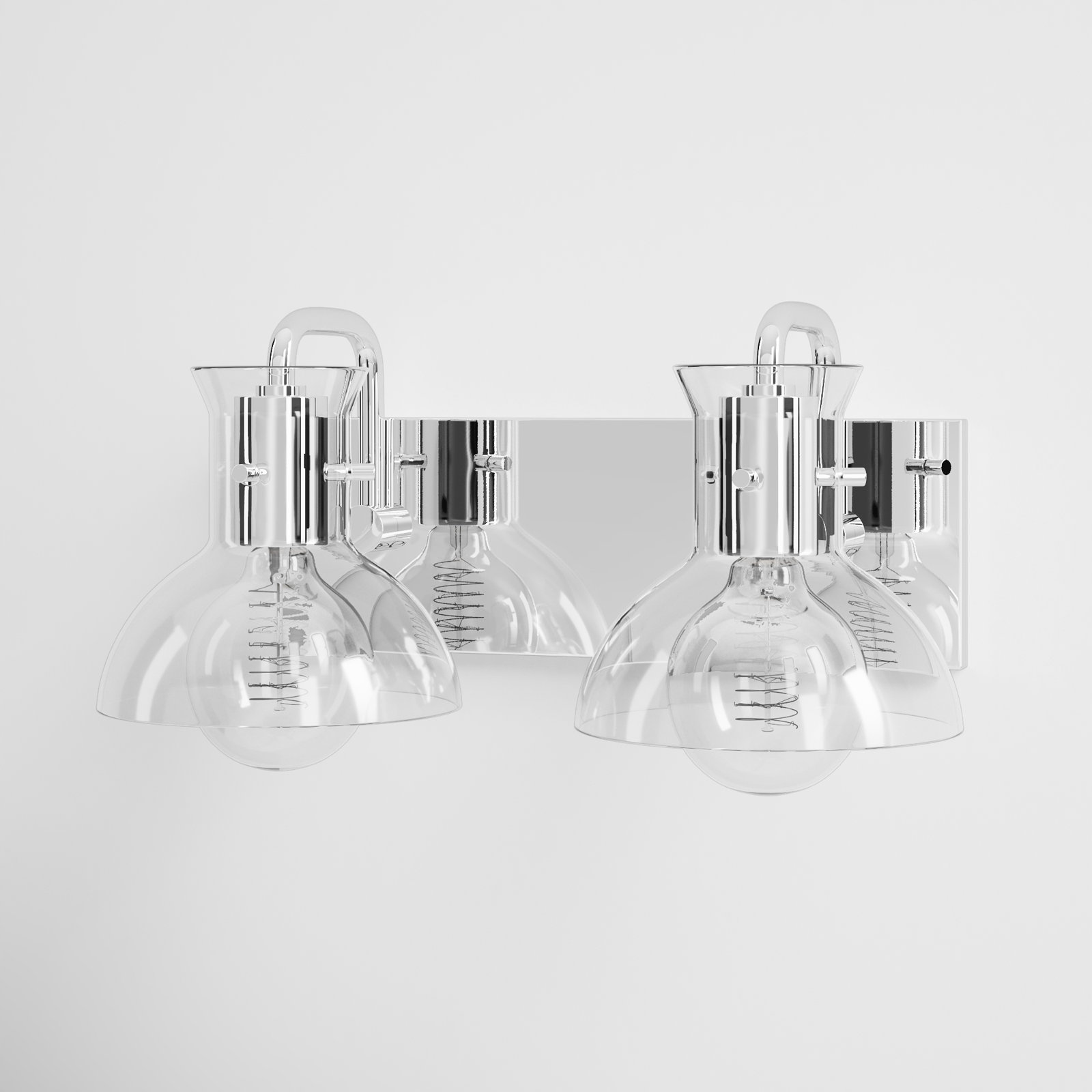 Luke 2 Light Vanity Light, Polished Nickel