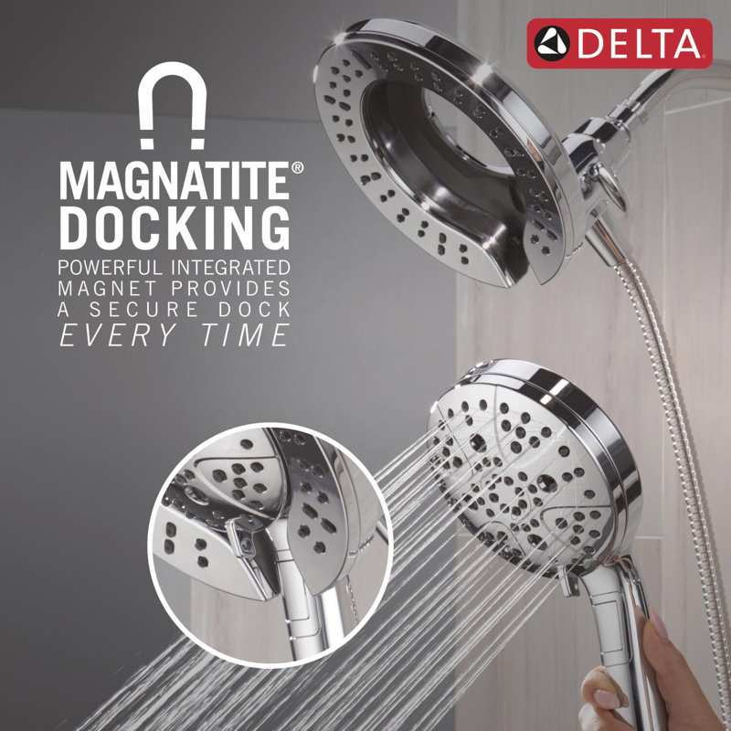 7-Setting In2ition 2-in-1 Dual Shower Head with ProClean Spray, Lumicoat  Chrome