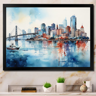 Golden Gate San Francisco Cityview, impression sur toile