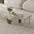 Eco-friendly Wood and Marble Coffee Table Set