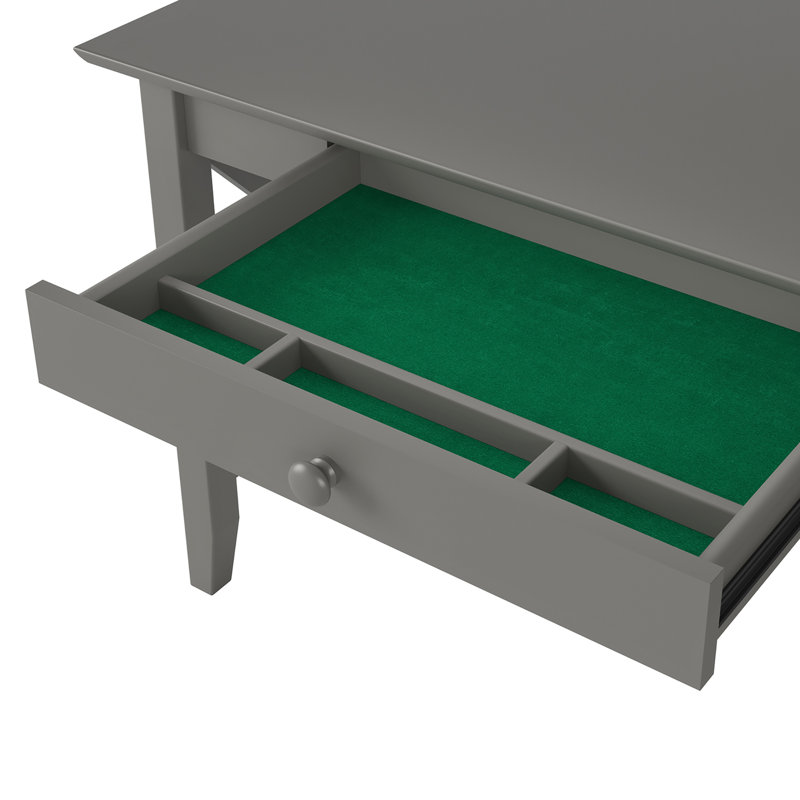 Bureau en bois massif avec tiroir Tarajhi, Gris