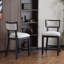 Ensemble de 2 tabourets de comptoir 26,5 po, tabourets de bar rembourrés à hauteur de comptoir avec dossier confortable, structure en bois d'hévéa massif, dossier, repose-pieds, tabourets de bar sans accoudoirs pour bar personnel, comptoir de cuisine,