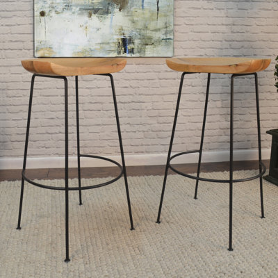 Samanthia Solid Wood Bar and Counter Stool