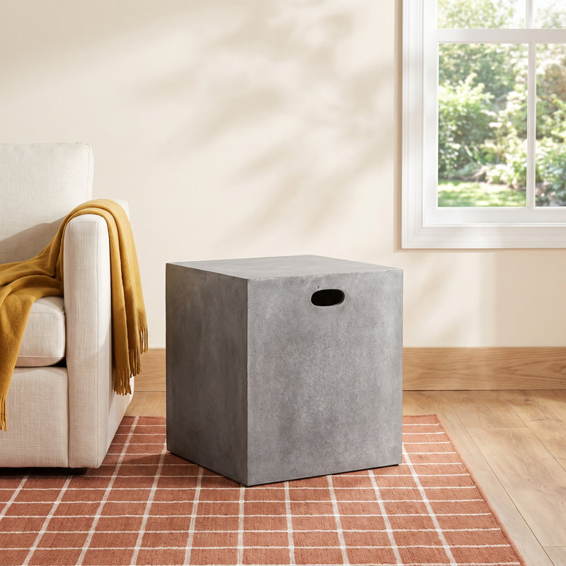 Lionel Concrete Accent Stool