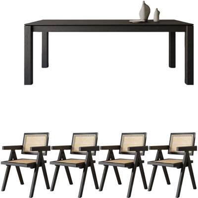 Ensemble de salle à manger Black Wood