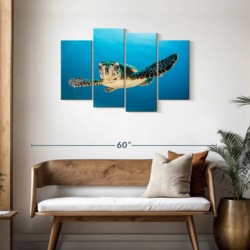 Brampt Underwater Baby Turtle, 27" H x 43" W