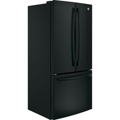 GE Smart Appliances 33"" Counter Depth French Door 18.6 cu. ft. Smart Refrigerator -  GWE19JGLBB