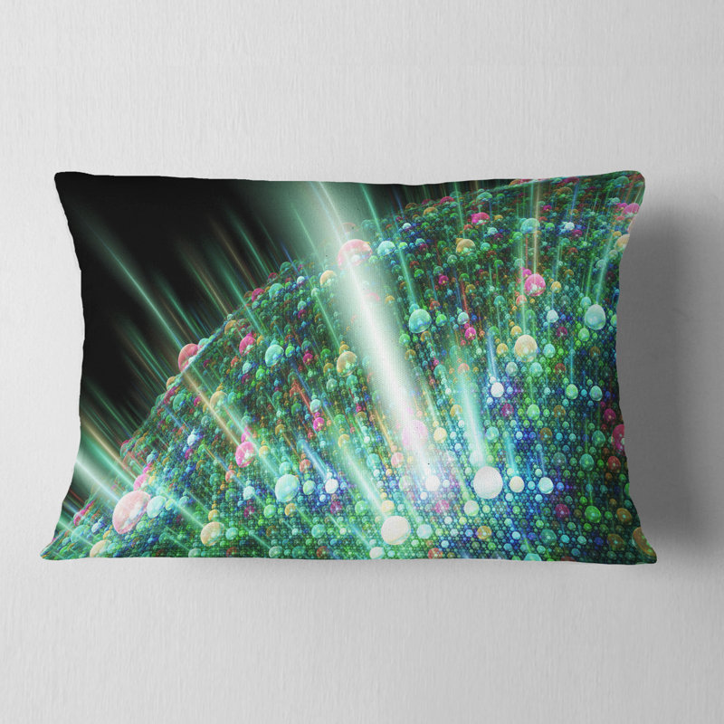 Coussin lombaire de planète à bulles solaires vives Abstract