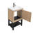 20" Small Bathroom Vanity With Sink & Hot And Cold Faucet-144383319