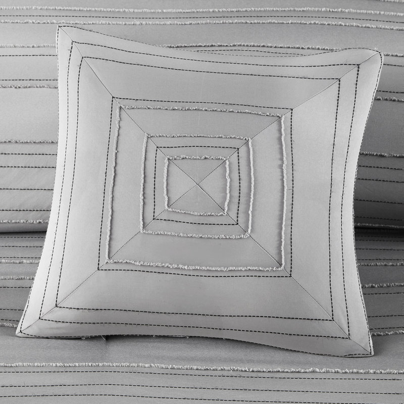 Édredon pour lit simple / simple TG 3 pièces avec motif à pinces, rembourrage, - étiqueté, coussin décoratif carré à teinture cationique, lavable à la machine