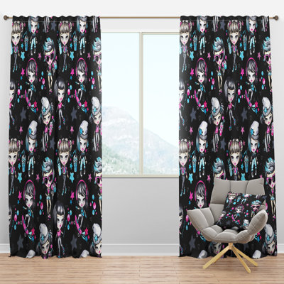 Fashion Teenagers Glamour & Sport Girls - Rideau de sport - Velours obscurcissant - 1 panneau