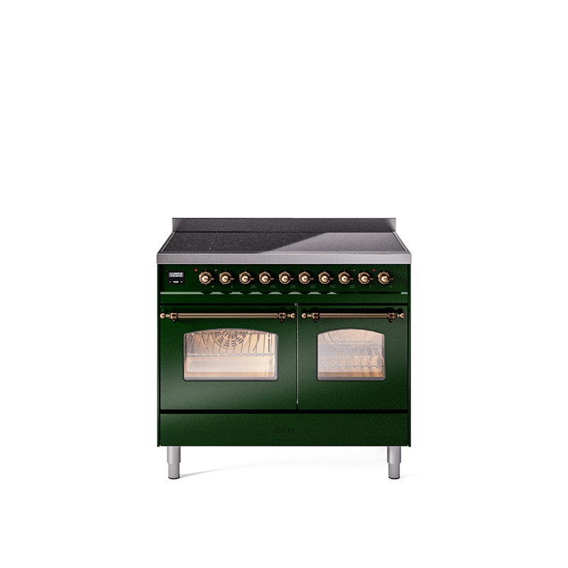 ILVE Nostalgie II 40 in Induction Range, Emerald Green/Bronze