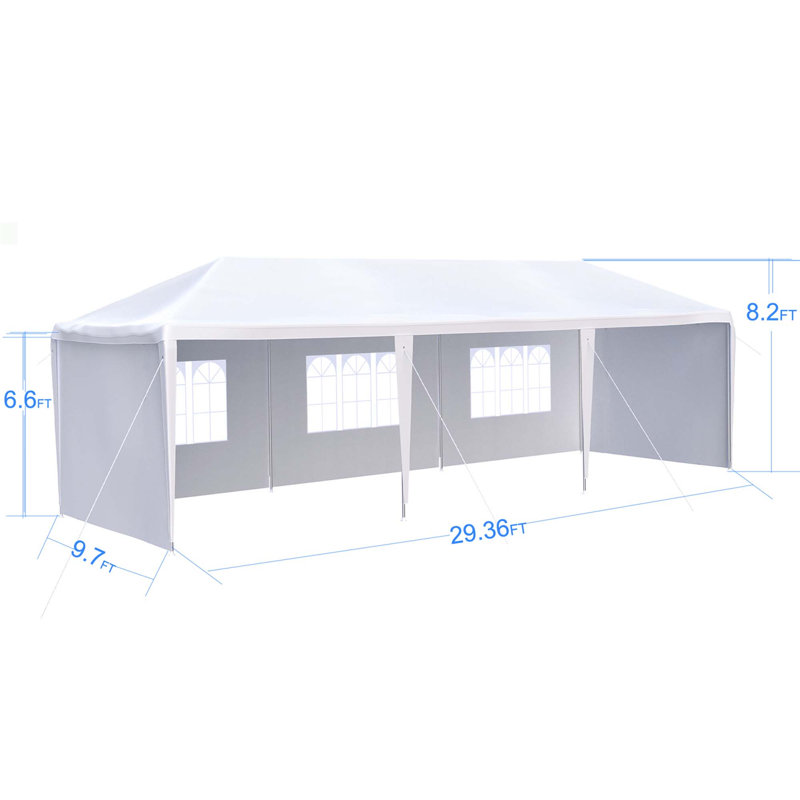 10X30' Wedding Party Canopy Tent Outdoor Gazebo With 5 Removable Sidewalls