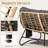 Oversized Double-Person Papasan Loveseat With Side Pockets-1395845080